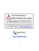 Preview for 15 page of ClearClick TT54 Quick Start Manual And User Manual