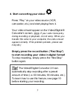 Предварительный просмотр 7 страницы ClearClick Video 2 Digital Converter 2.0 Users Manual & Quick Start Manual