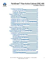 Preview for 3 page of Clearfield FieldSmart Fiber Active Cabinet 400 Installation Manual