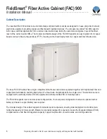 Предварительный просмотр 8 страницы Clearfield FieldSmart Fiber Active Cabinet (FAC) 900 Installation Manual