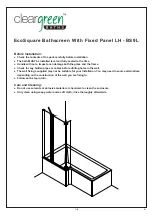 ClearGreen EcoSquare LH-BS9L Manual preview