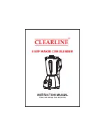 Clearline SOUP MAKER CUM BLENDER Instruction Manual preview