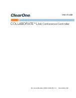 Preview for 1 page of ClearOne COLLABORATE Live Conference Controller User Manual