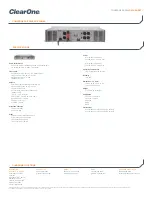 Предварительный просмотр 2 страницы ClearOne Converge PA 2250 Datasheet