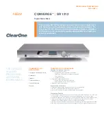 Предварительный просмотр 1 страницы ClearOne CONVERGE SR 1212 Datasheet