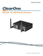 ClearOne DIALOG 10 Quick Start Manual предпросмотр