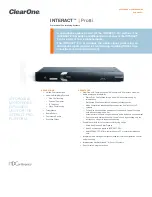 Предварительный просмотр 1 страницы ClearOne INTERACT Pro 8i Datasheet