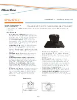 ClearOne PHD PTZ Specification Sheet preview