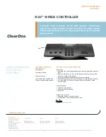 Preview for 1 page of ClearOne RAV Wired Datasheet