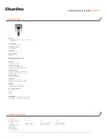 Предварительный просмотр 2 страницы ClearOne Uni-Directional Datasheet