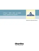 Предварительный просмотр 1 страницы ClearOne V-There 2000 Installation & Operation Manual