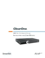 Предварительный просмотр 1 страницы ClearOne VIEW Pro - E120 Installation And User Manual