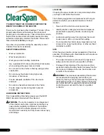 Preview for 2 page of ClearSpan 105624 Manual