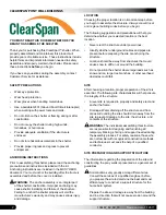 Preview for 2 page of ClearSpan 36' Wide Pony Wall Building Instruction Manual