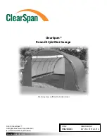 ClearSpan Round Style Mini Garage Manual preview