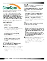 Preview for 2 page of ClearSpan SunBurst Instruction Manual