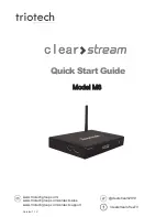 Preview for 1 page of ClearStream Model M8 Quick Start Manual