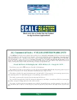 Предварительный просмотр 2 страницы Clearwater Enviro Technologies SCALEBLASTER AG-100 Installation & Operation Manual