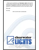 Предварительный просмотр 16 страницы ClearWater Lights Erica Installation Manual