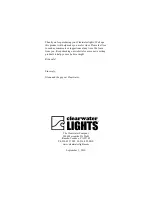 Предварительный просмотр 22 страницы ClearWater Lights Glenda Installation Manual