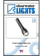 ClearWater Lights Loretta Dive Light Instruction Manual предпросмотр