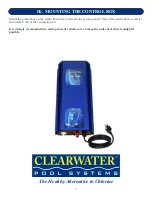 Preview for 7 page of ClearWater AQUA ELITE 50 Installation & Care Manual