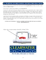 Preview for 10 page of ClearWater AQUA ELITE 50 Installation & Care Manual