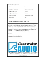 Preview for 8 page of ClearWater Audio CWC-3D Installation Manual