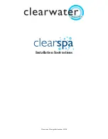 Preview for 1 page of ClearWater clearspa Installation Instructions Manual