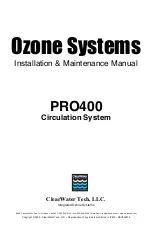 ClearWater Ozone Systems PRO400 Installation & Maintenance Manual preview