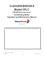 Preview for 3 page of Cleaver-Brooks ClearFire CFLC Series Operation And Maintenance Manual