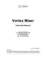 Cleaver Scientific CSLVORTEX Instruction Manual preview