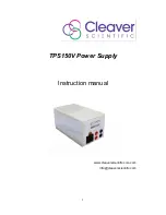 Cleaver Scientific TPS150V Instruction Manual preview