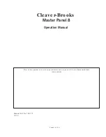 Предварительный просмотр 3 страницы CleaverBrooks Master Panel 8 Operation Manual