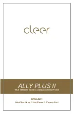 Предварительный просмотр 1 страницы cleer ALLY PLUS II Quick Start Manual