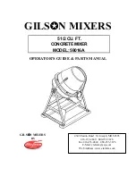 Cleform Gilsom Mixers 59016A Operator'S Manual & Parts Manual preview