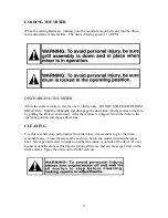 Preview for 9 page of Cleform Gilson 1200MP Operator'S Manual & Parts Manual