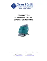 Clemas & Co TENNANT T5 Operator'S Manual preview