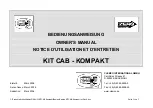 Clemco KIT CAB KOMPAKT Owner'S Manual preview