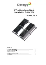 Preview for 1 page of Clenergy PV-ezRack SolarMatrix Installation Manual