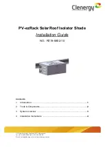 Preview for 1 page of Clenergy PV-ezRack SolarRoof IS-SR265/111 Installation Manual