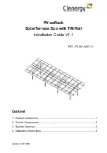 Preview for 1 page of Clenergy PV-ezRack SolarTerrace Eco with TM Rail Installation Manual