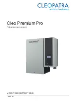 CLEOPATRA Cleo Premium Pro 1532 Mounting Instructions preview