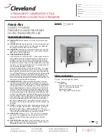 Cleveland CA1-E Specification Sheet preview