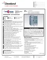 Cleveland Convotherm OEB-20.20 Specification Sheet preview