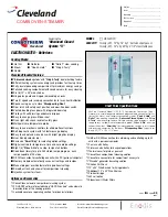 Cleveland Convotherm OES-20.10 Specification Sheet preview