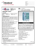 Preview for 1 page of Cleveland Convotherm OES-20.20 Specification Sheet