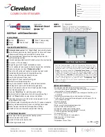 Cleveland Convotherm OGB-12.20 Specification Sheet preview