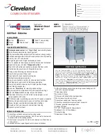 Preview for 1 page of Cleveland Convotherm OGS-20.20 Specification Sheet