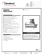 Preview for 1 page of Cleveland Horizontal Tumble Chiller P-TC-120 Specification Sheet